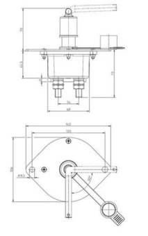 Bipolar Battery Switch 48VDC/250A