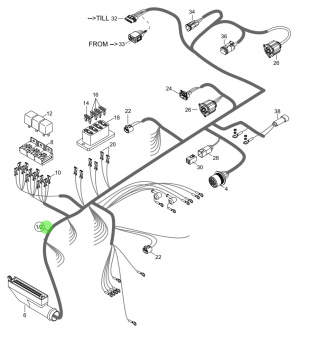 Steyr Z024016-0 - 12V Engine Harness Assembly for MO174V40 V1, MO164M40, MO144V38, MO114K33, MO94K33, MO84K32