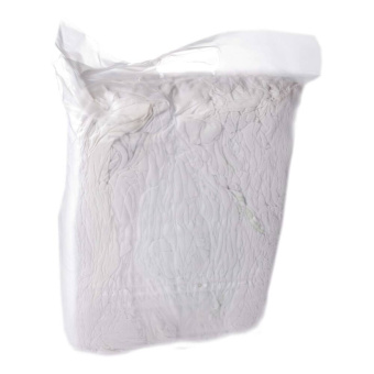 Cleaning Cloths White Tricot, Pure White 10kg Plastic Bag (30 pcs)