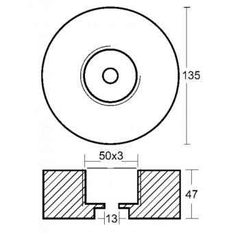 Tecnoseal Disc For Stern Zinc Anode 135 mm