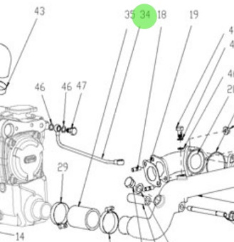 Nanni Diesel 51306123 - Air Breather Pipe for Heat Exchanger Systems
