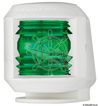 Osculati 11.413.12 - UCompact White/112.5° Green Deck Navigation Light