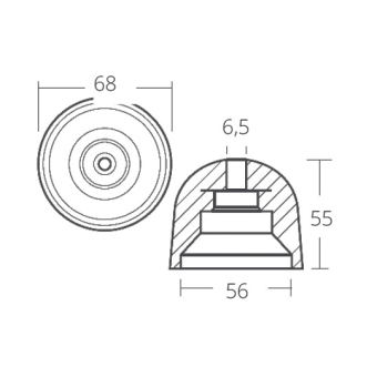 Tecnoseal Zinc BCS Bow Thruster Ogive