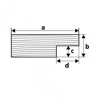 Teak Frame Profile 54 mm - 122 cm