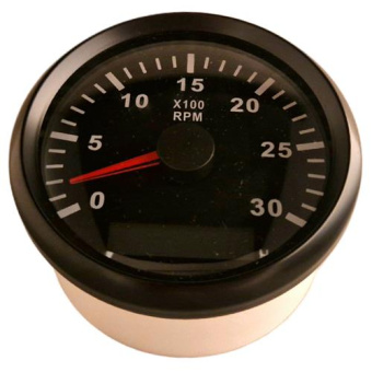 Hollex RPM/Hour Meter Black 9-32V 0-3000 RPM