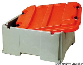 Osculati 14.544.02 - Polyethylene Marine Battery Box For 2 Batteries