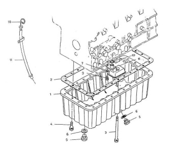 Nanni Diesel 970307904 - GASKET,OIL PAN NA for 5.250TDI/5.280HE/5.280HE