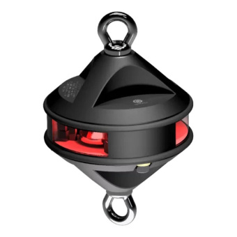 Lopolight 300-114G2-H1C-B - Navigation Light 3NM 360° Red, Hoist, Black Anodized