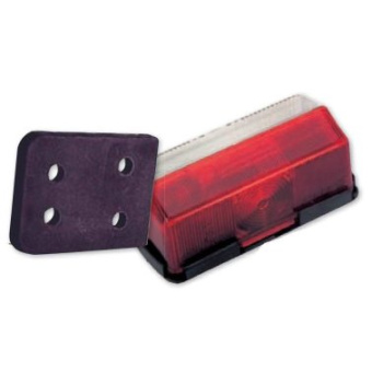 Euromarine Two-tone Side Light (Red/white) + Mounting Plate (Packaged)