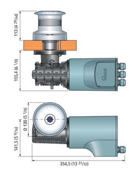 Quick Tumbler Capstan 1000W/24V/S/130mm