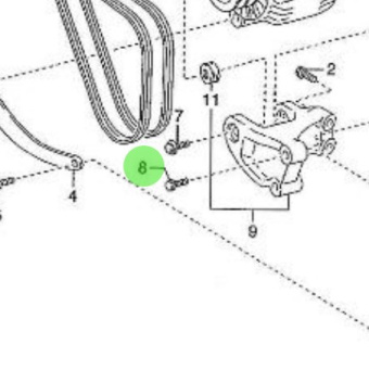 Nanni Diesel 970312337 - Flange Bolt for Alternator and Timing Case Assemblies
