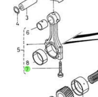 Nanni Diesel 970141513 - Connecting Rod Bolt for Crankshaft and Piston Assembly