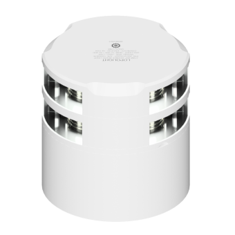 Lopolight 201-012ST-WH - Navigation Light 2NM 360° White, Double, White Ceramic Coated