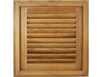 Eude Slat Door with Frame Square 38.1x38.1x3.5cm