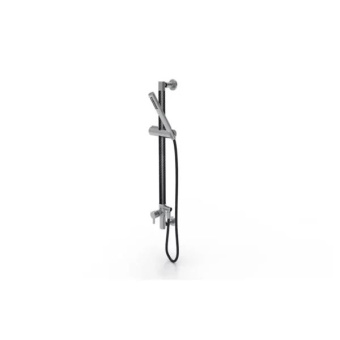 Elka 7090Q_CL - Wall Shower High-Gloss Carbon Fibre Rod Chrome Finish