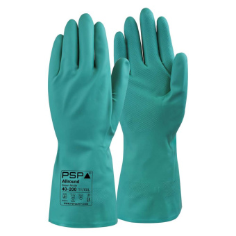 PSP Glove 40-200 Chemical Green Nitrile Chemical Resistant Gloves