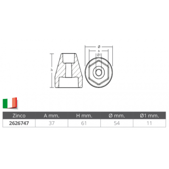 Tecnoseal Zinc Ogive Ref. 196350-09910