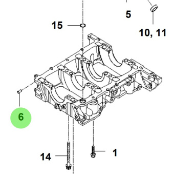 Bukh 14331-12160 - Cylinder Block Bush for S270J Engines