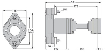 Python Drive P80-M Complete Shaft Drive System