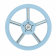 Ultraflex Periwinkle V56 Steering Wheel 350 mm