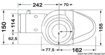 Osculati 02.554.08 - Lewmar V3 GD Drum Windlass 12V 1000W 8 mm