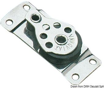 Osculati 55.516.78 - Stainless Steel Block 1 Pulley with Radius Base 25x8