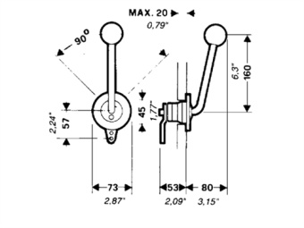 Ultraflex 32386A - B35 Motor Control Side Mount