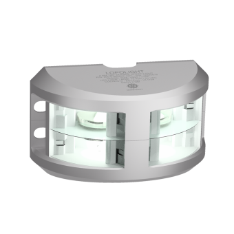 Lopolight 200-024G2ST 6M - Navigation Light 2NM 180° White, Double, Silver Anodized