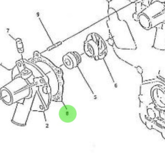 Nanni Diesel 970159643 - Fresh Water Pump Gasket for 2.60HE and 4.110HE Engines
