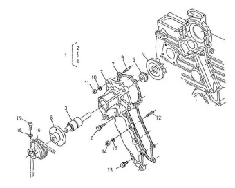 Nanni Diesel 970310486 - BODY,WATER PUMP for 5.250TDI