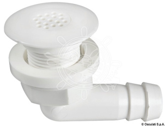 Osculati White Nylon Shower and Cockpit Drainer with Filter and 100° Elbow