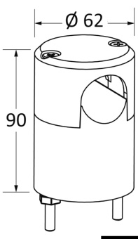 Osculati 48.180.01 - Side Fitting For T-Top Ø 32 mm