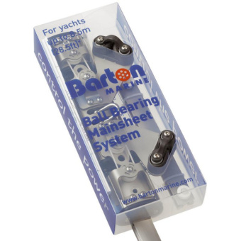 Barton 20900 - Mainsheet System Size 1 2:1 Cleats 70deg On End Fittings 1.4M Track 20mm