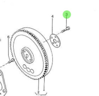 Nanni Diesel 970307575 - Flywheel Bolt for HE Series Engines