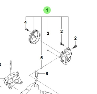 Bukh 25100-2F700 - Coolant Pump Assembly for R210J Engines