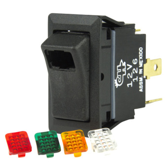 BEP 1001716 - SPST Rocker Switch - Off/On, Interchangeable Lens 12V