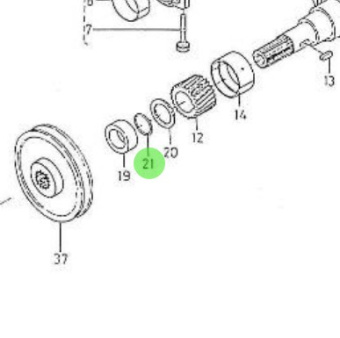 Nanni Diesel 970141524 - Crankshaft O-Ring for HE Series Engines