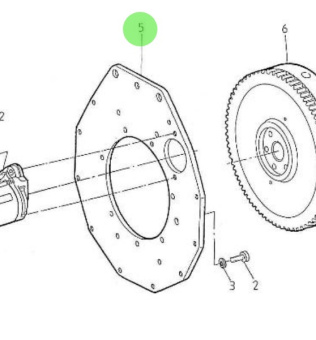 Nanni Diesel 970302643 - Flywheel Rear End Plate for Nanni Marine Engines
