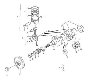 Nanni Diesel 970314255 - COMP.CRANKSHAFT for N3.21