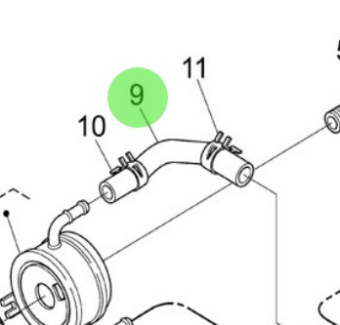 Nanni Diesel 970314907 - Oil Pipe for Oil Filter Assembly