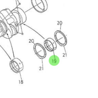 Nanni Diesel 970315453 - Crankshaft Metal 1 for 3.100HE and 4.150HE Engines