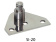 Uflex 64327W - Stainless Steel Gas Spring Flat Mount Bracket SI-20