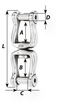 Wichard 2363 - Swivel Pin With Allen Head HR SS 80 mm