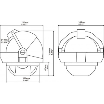 Plastimo Offshore 105 Compass White With Black Conical Card