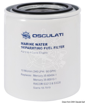 Osculati 17.664.11 - Replaceable Dieselfilter Cartridge for Universal Water/Fuel Separator 30 µm