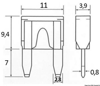 Osculati 14.006.10 - Small Blade Fuse 10 A (100 pcs)