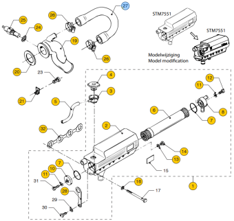 Vetus STM7585 - Hose Heat Exchanger, Injector Elbow