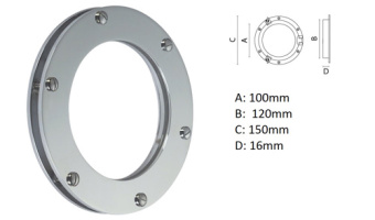 Foresti & Suardi 8D.16.C - Round Light Rim 100mm, Chrome-Plated Brass