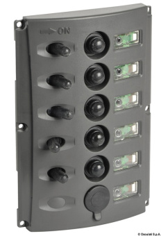 Osculati 14.850.05 - Electric Panel With Automatic Fuses And Double LED