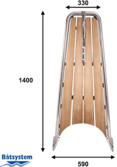 Båtsystem PB1400TE-S - Performance Bowsprit Teak 1400mm + Code-0 Kit, Anchor Roller PB11